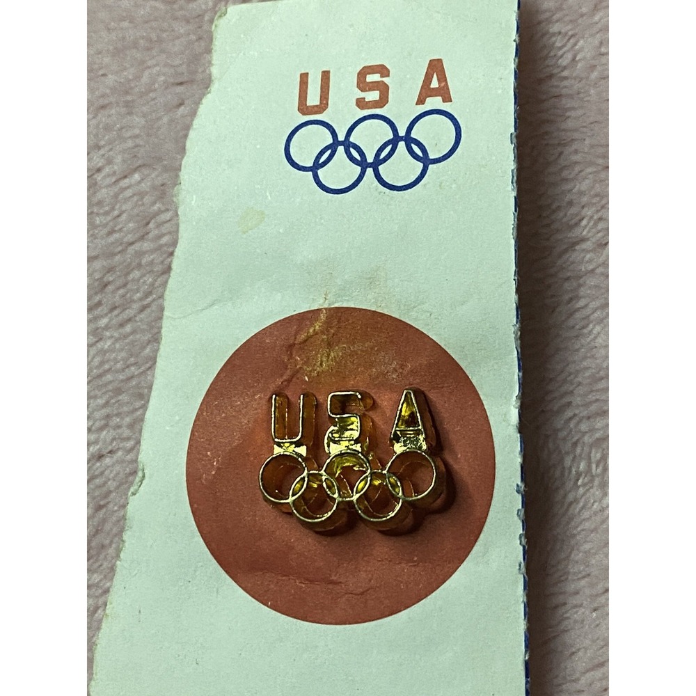 USA Olympics Pin 2000 Sidney Classic Rings Gold tone New
